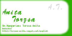 anita torzsa business card